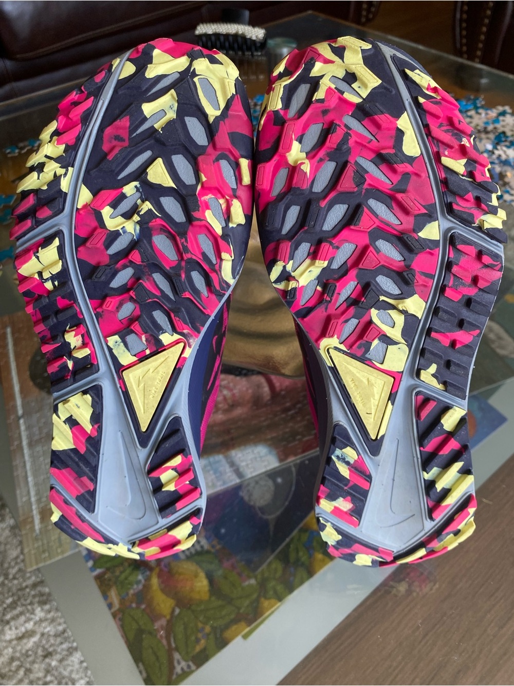 Nike Women's Pegasus Trail Gore Tex Hot Pink and Yellow Trail Running Shoes - Picture 10 of 10